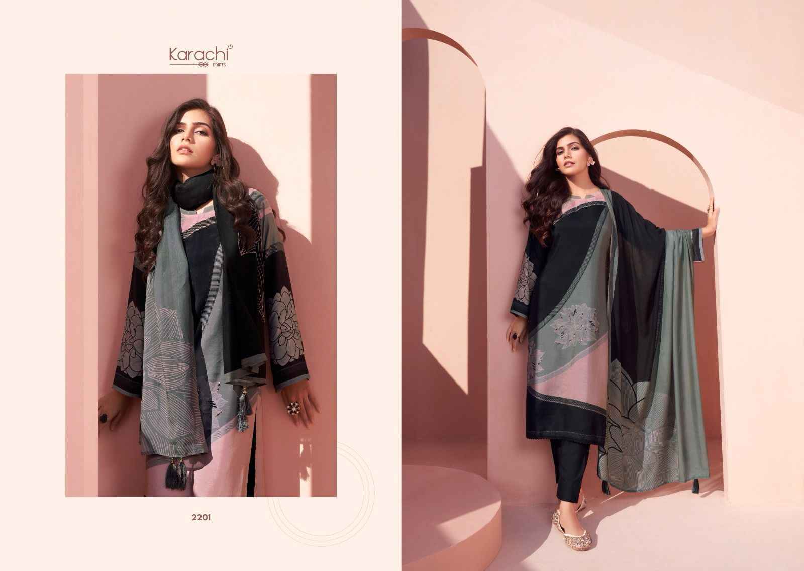 Karachi Prints Twilight Muslin Dress Material 4 pcs Catalogue