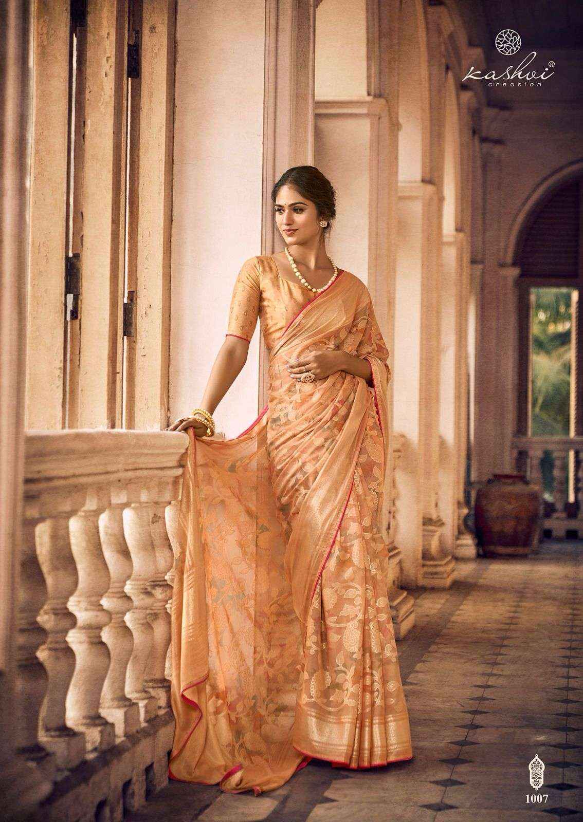 KASHVI CREATION PRIYANSHI VOL 2 BRASSO DESIGNER SAREES ( 8 PCS CATALOG )