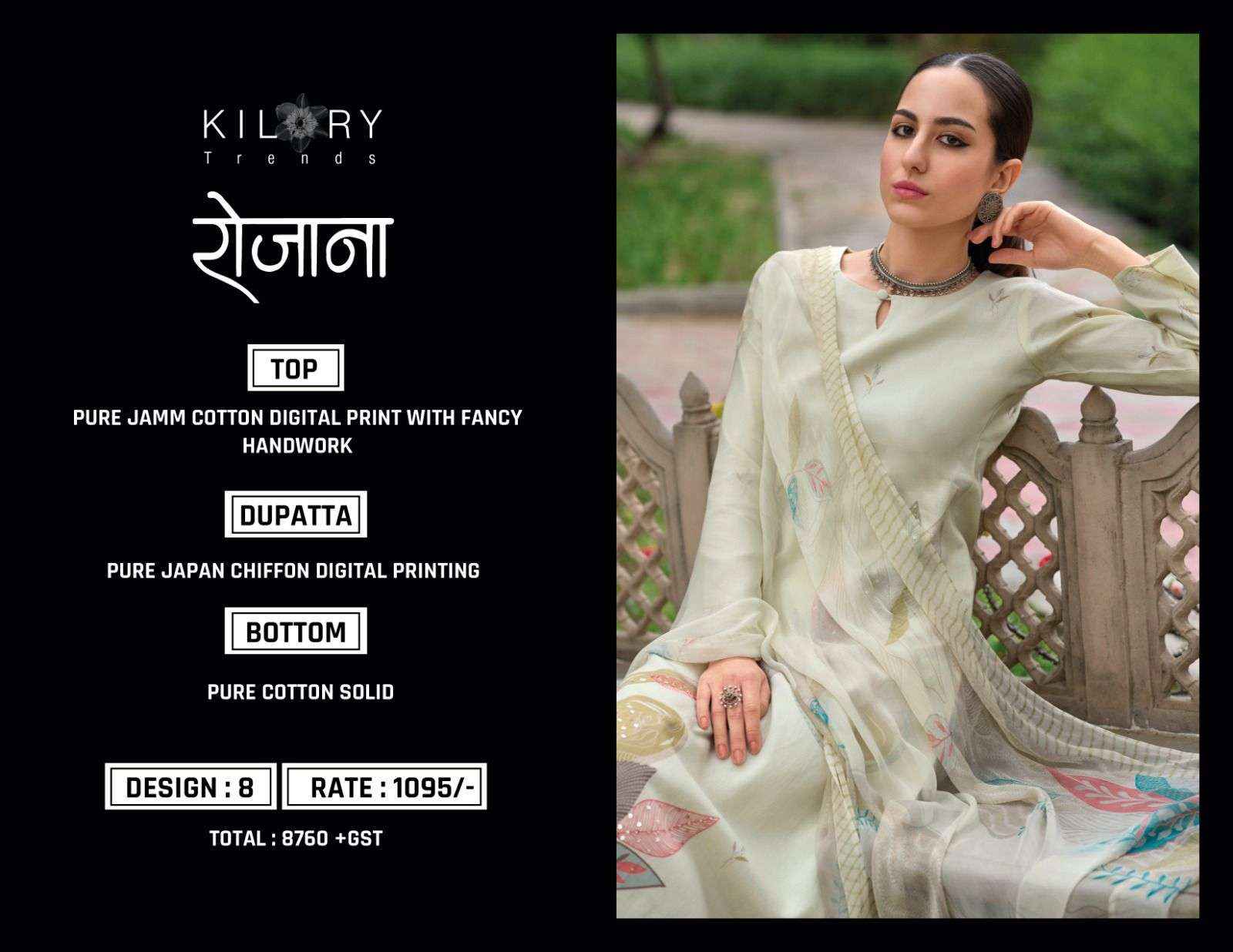 KILORY TRENDZ ROZANA DESIGNER DRESS MATERIAL ( 8 PCS CATALOG )