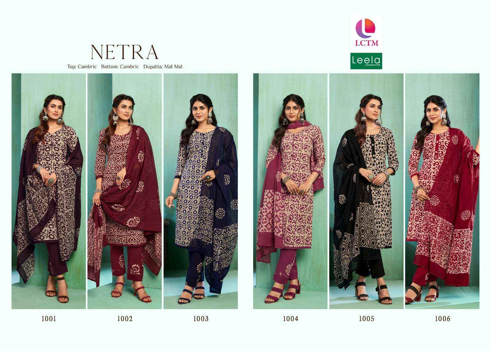 LEELA NETRA COTTON BATIK PRINT SALWAR SUIT ( 6 PCS CATALOG )