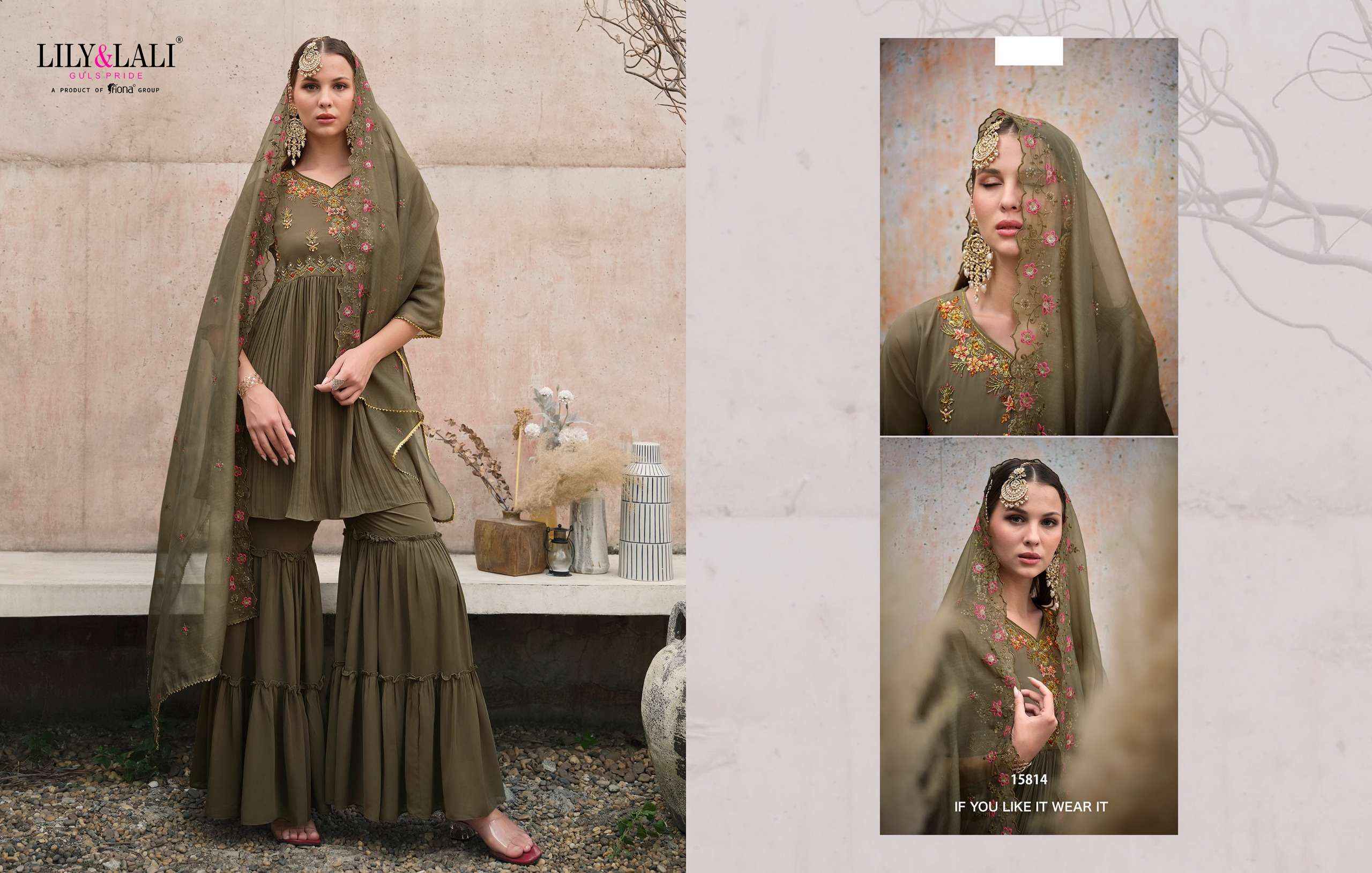 LILY AND LALI DIDAAR DESIGNER SHARARA SUITS WHOLESALE PRICE