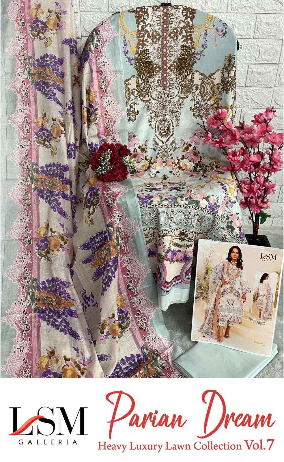 LSM GALLERIA PARIAN DREAM VOL 7 DRESS MATERIAL ( 6 PCS SET )