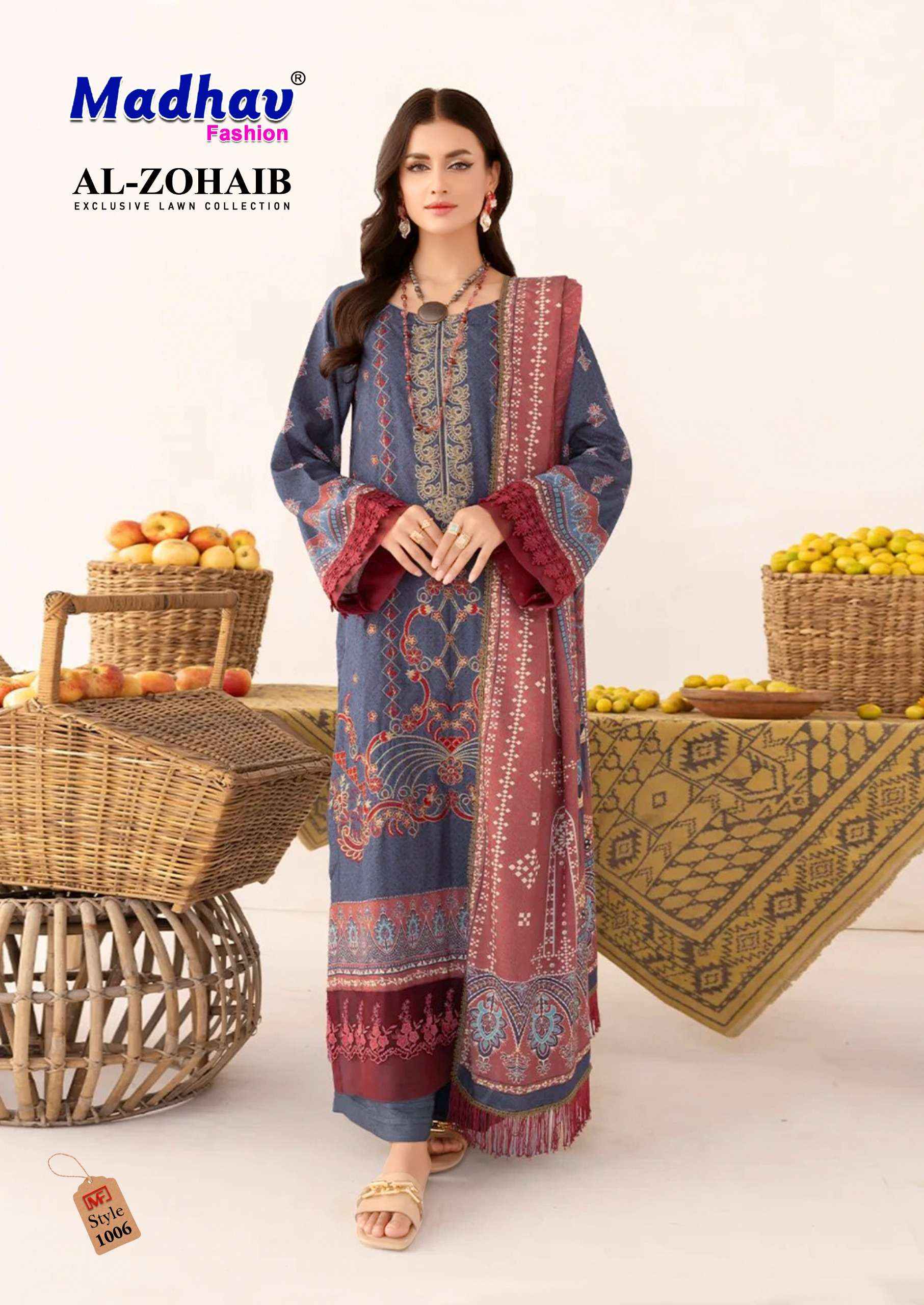 MADHAV FASHION AL ZOHAIB VOL 1 DRESS MATERIAL ( 6 PCS CATALOG )