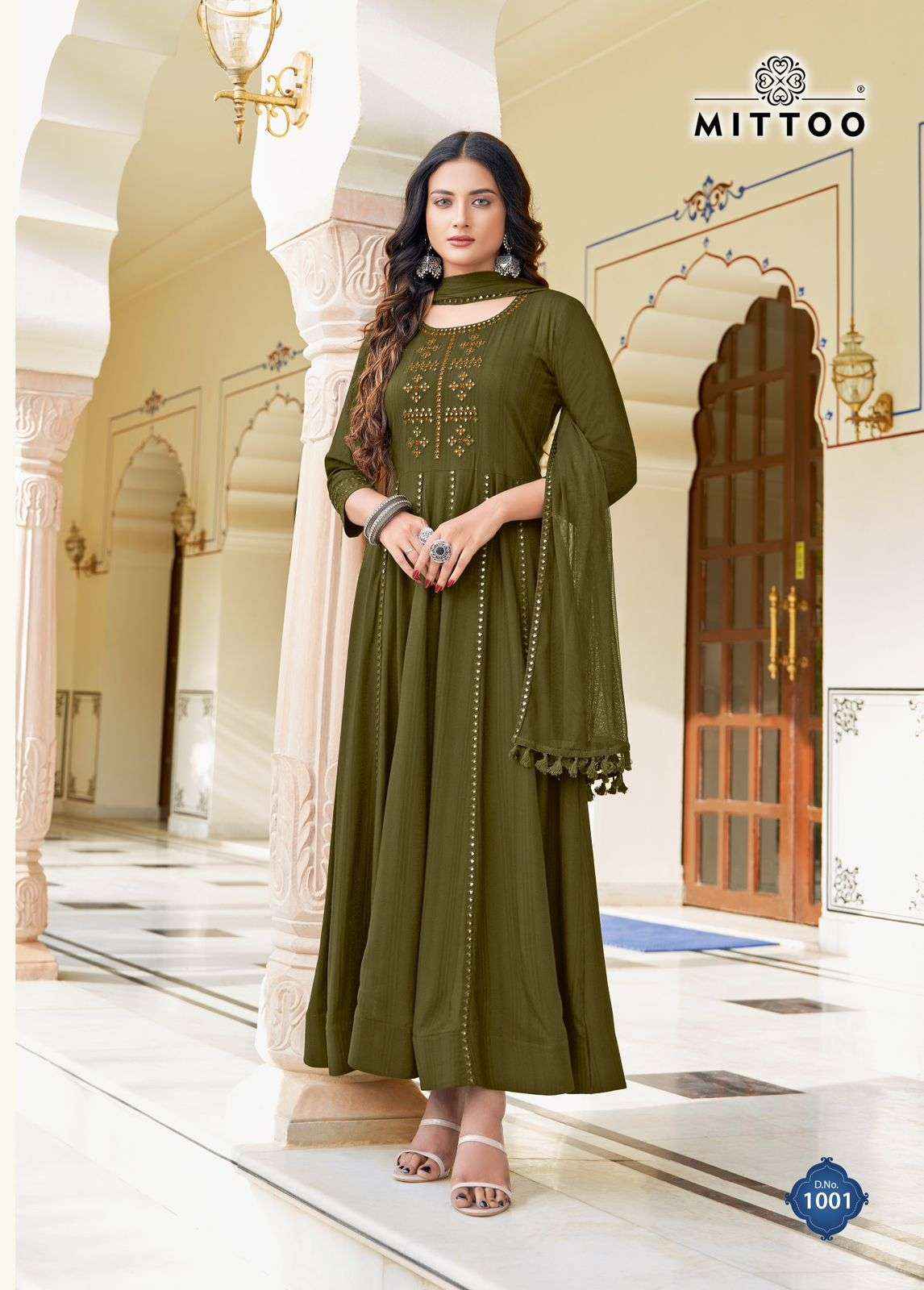 MITTOO SAAWARIYA DESIGNER GOWN WITH DUPATTA SET ( 4 PCS CATALOG )