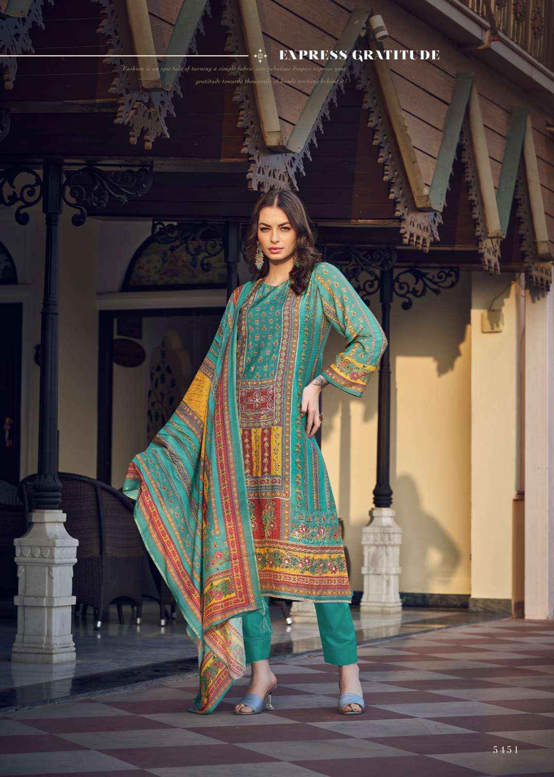 PRM TRENDZ OZARA MUSLIN DESIGNER SALWAR KAMEEZ ( 8 PCS CATALOG )