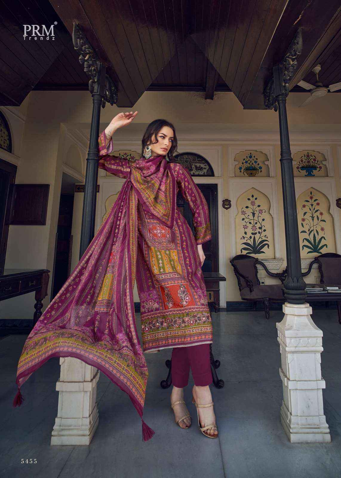 PRM TRENDZ OZARA MUSLIN DESIGNER SALWAR KAMEEZ ( 8 PCS CATALOG )