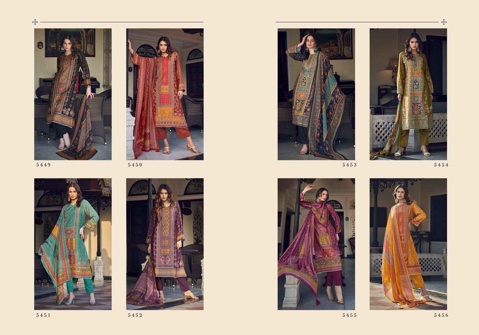 PRM TRENDZ OZARA MUSLIN DESIGNER SALWAR KAMEEZ ( 8 PCS CATALOG )