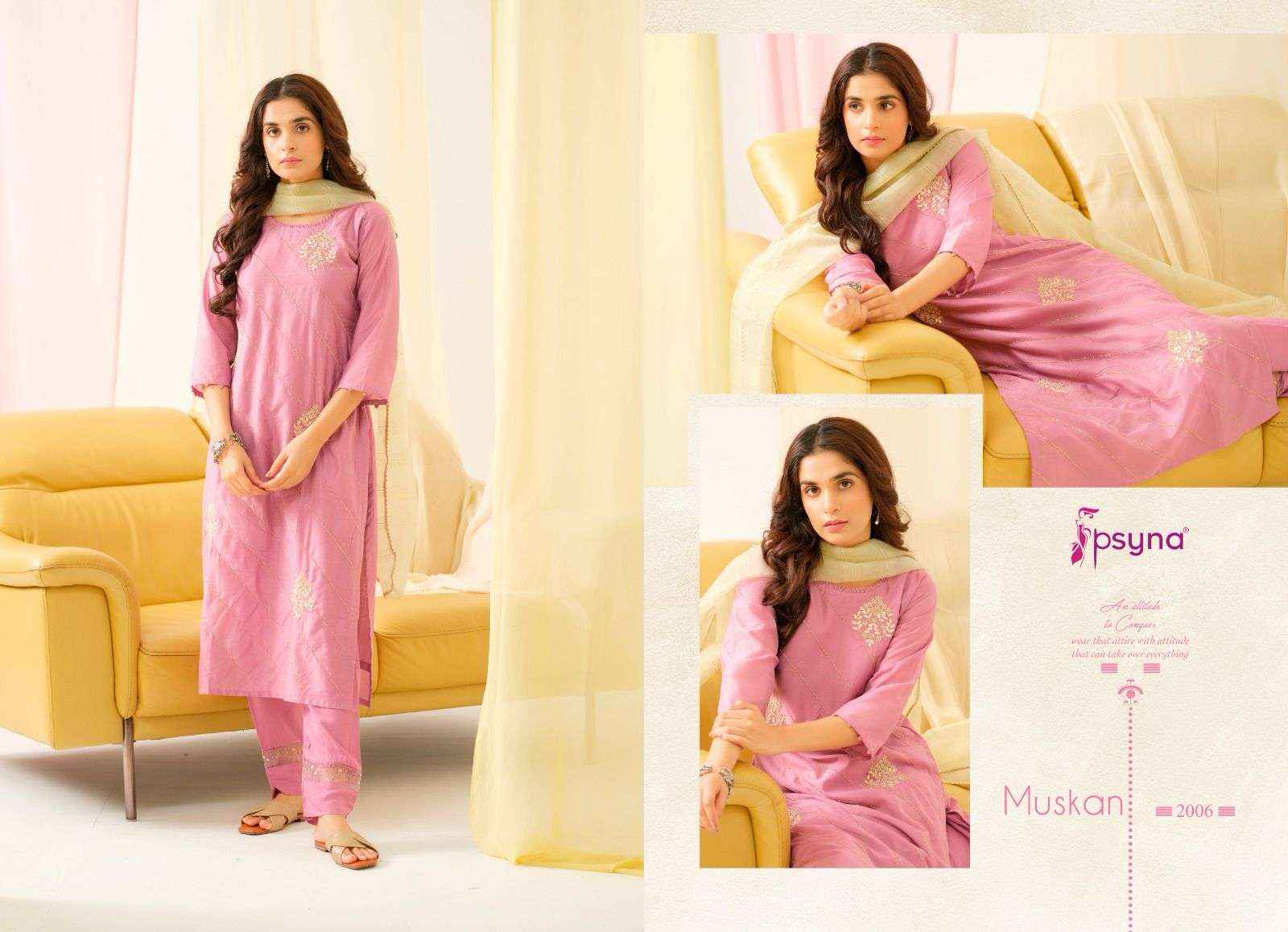 PSYNA MUSKAN VOL-2 VISCOSE READYMADE KURTIS ( 6 PCS CATALOG )