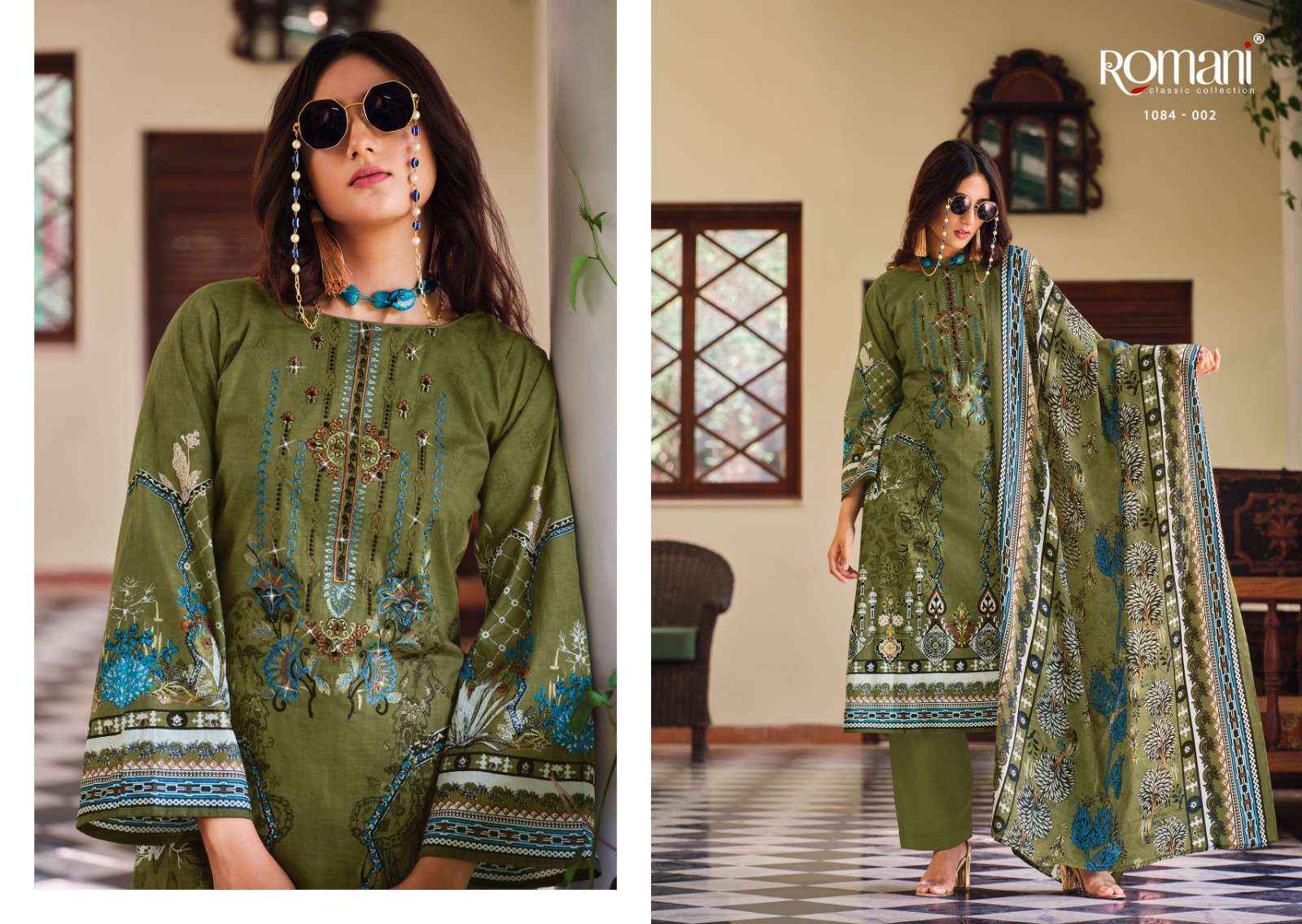 ROMANI SUITS AARZU DESIGNER DRESS MATERIAL ( 10 PCS CATALOG )