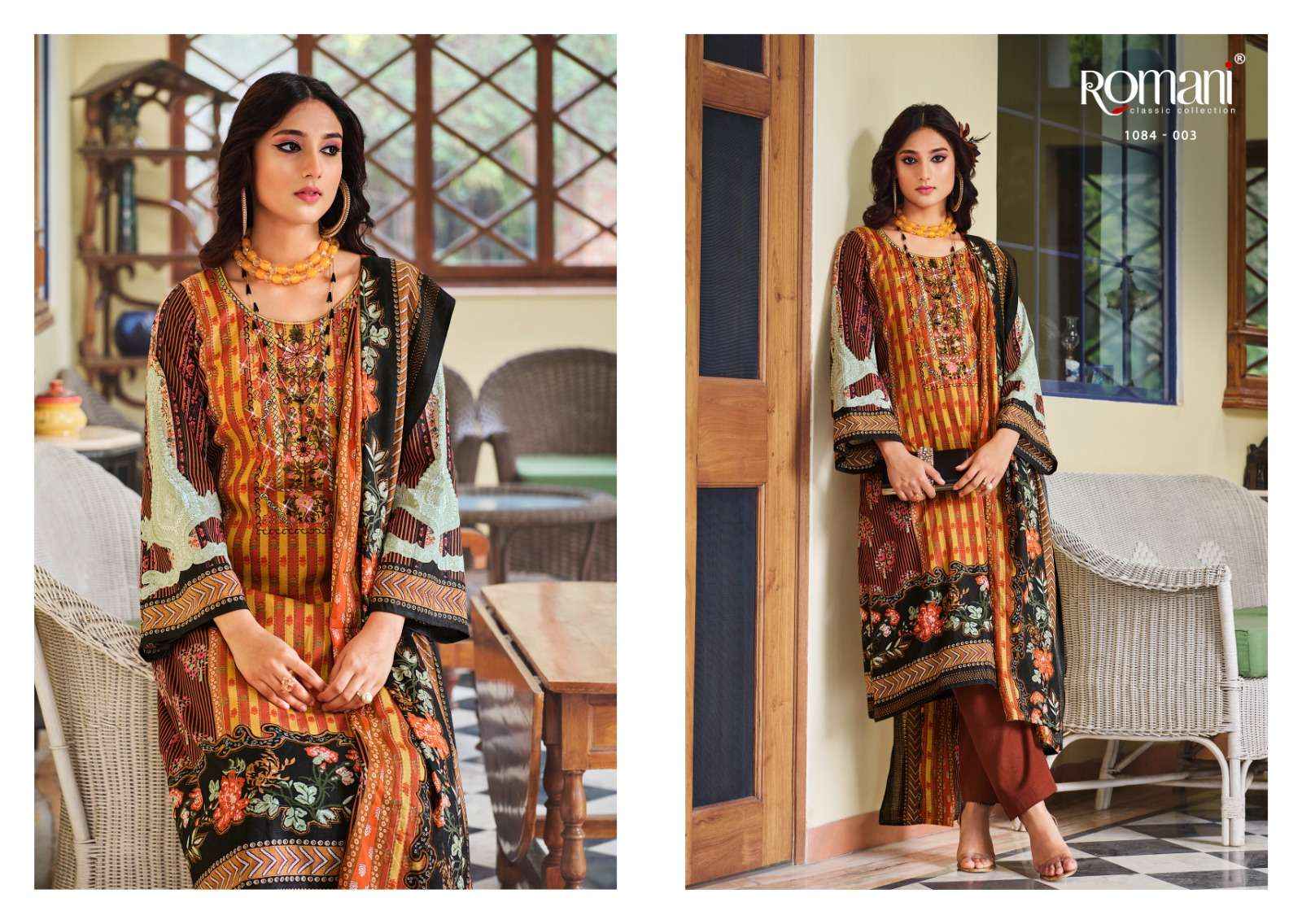 ROMANI SUITS AARZU DESIGNER DRESS MATERIAL ( 10 PCS CATALOG )