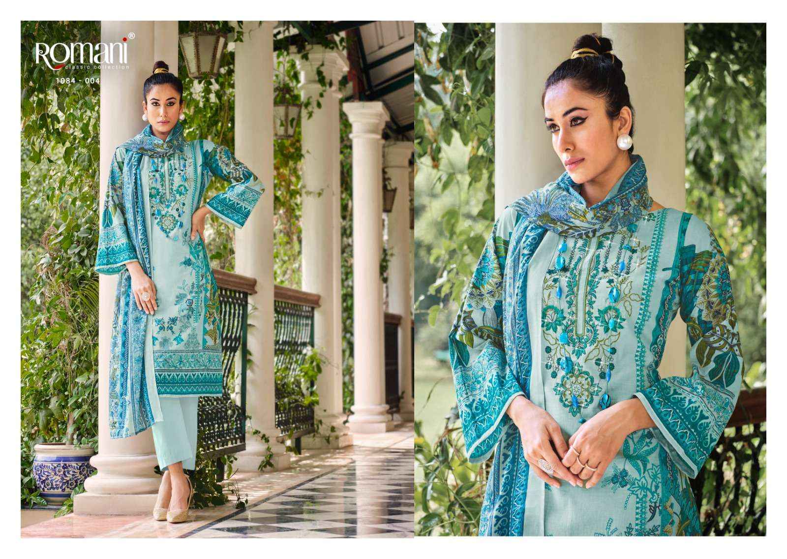 ROMANI SUITS AARZU DESIGNER DRESS MATERIAL ( 10 PCS CATALOG )