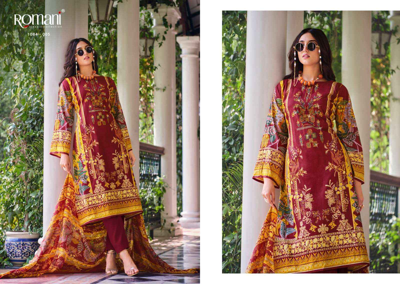 ROMANI SUITS AARZU DESIGNER DRESS MATERIAL ( 10 PCS CATALOG )