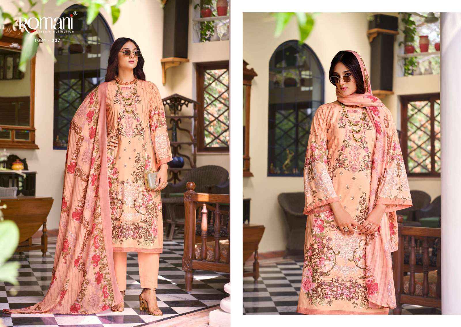 ROMANI SUITS AARZU DESIGNER DRESS MATERIAL ( 10 PCS CATALOG )