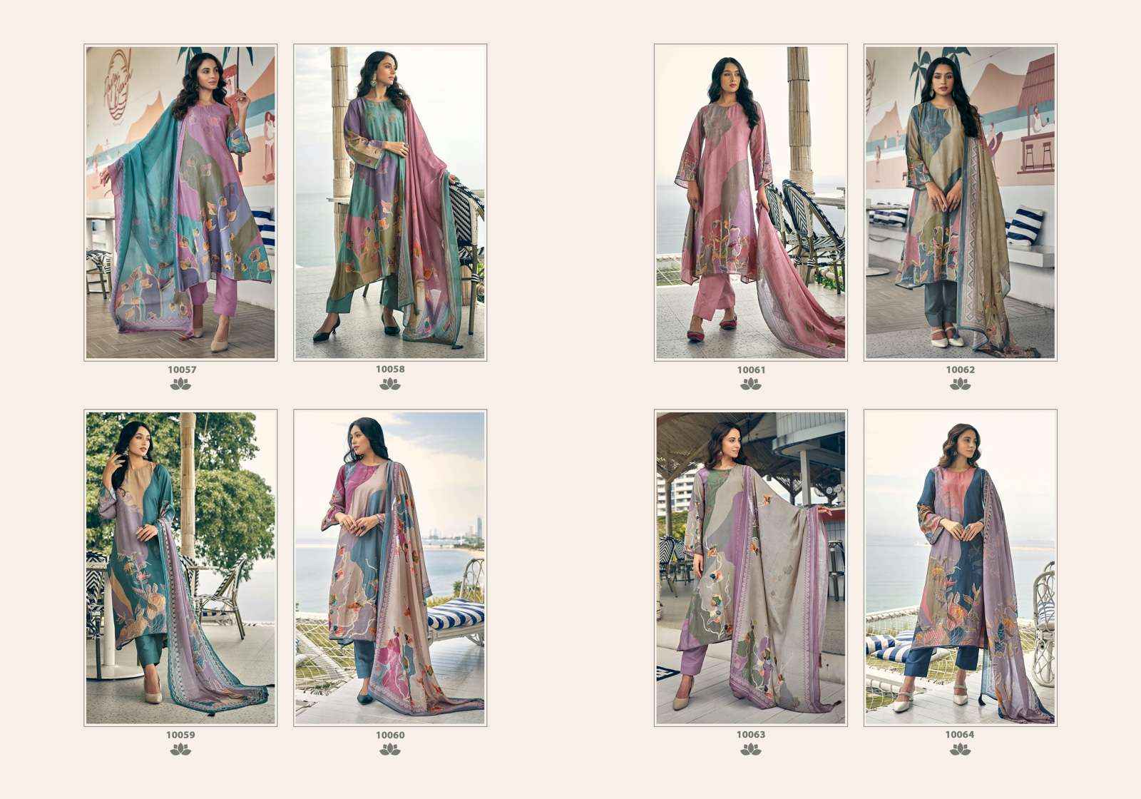 SADHANA FASHION ANAHAT MUSLIN SILK DRESS MATERIAL ( 8 PCS CATALOG )