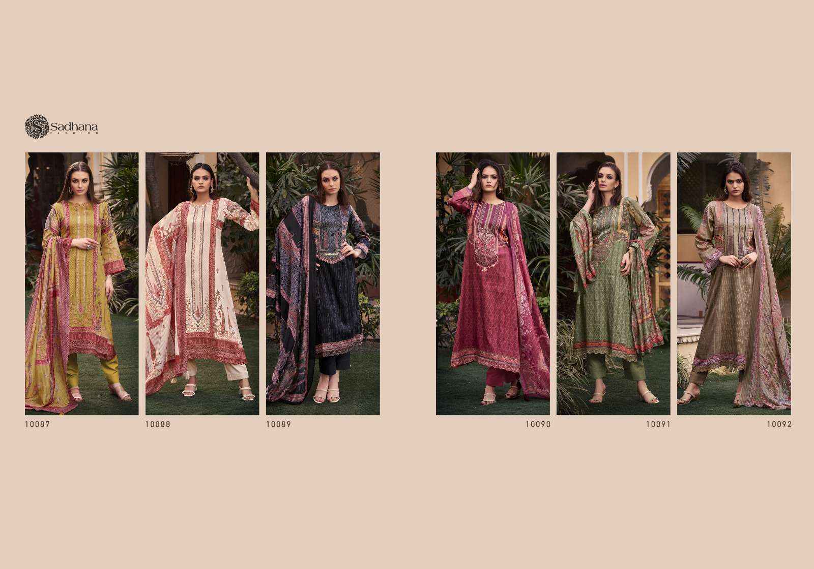 SADHANA FASHION LYNIA JAM COTTON DRESS MATERIAL ( 6 PCS CATALOG )