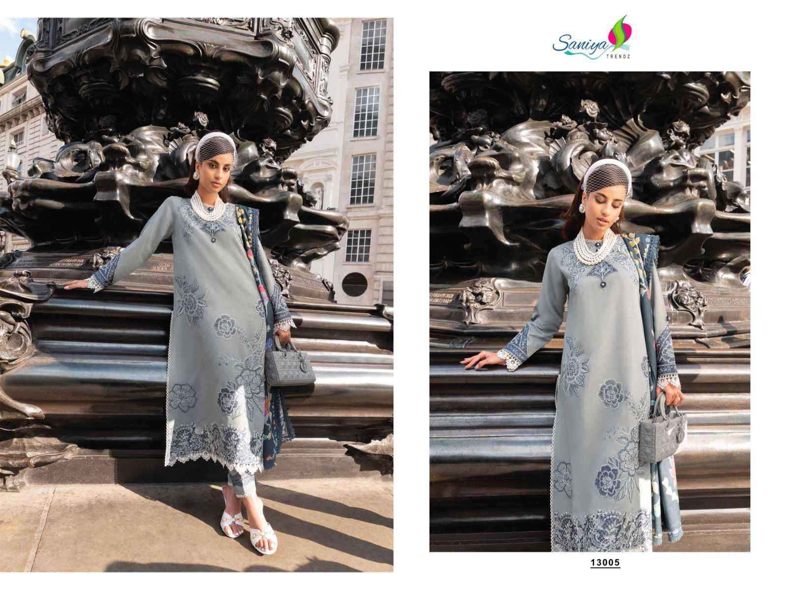 Saniya Trendz Chikankari Vol 13 Fancy Chikan Work Dress Material ( 6 Pcs Catalog )