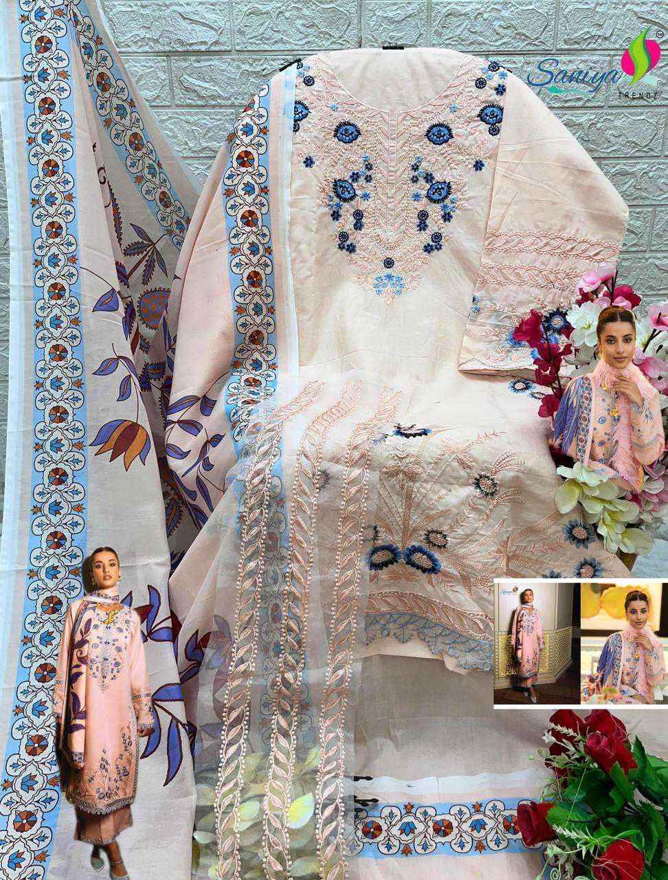 Saniya Trendz Chikankari Vol 13 Fancy Chikan Work Dress Material ( 6 Pcs Catalog )