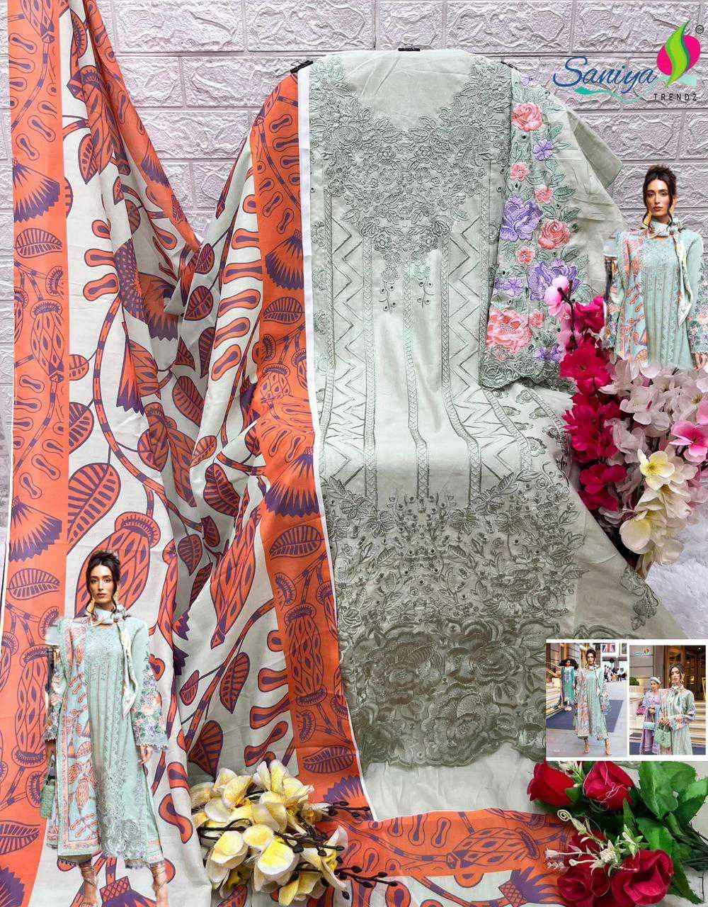 Saniya Trendz Chikankari Vol 13 Fancy Chikan Work Dress Material ( 6 Pcs Catalog )