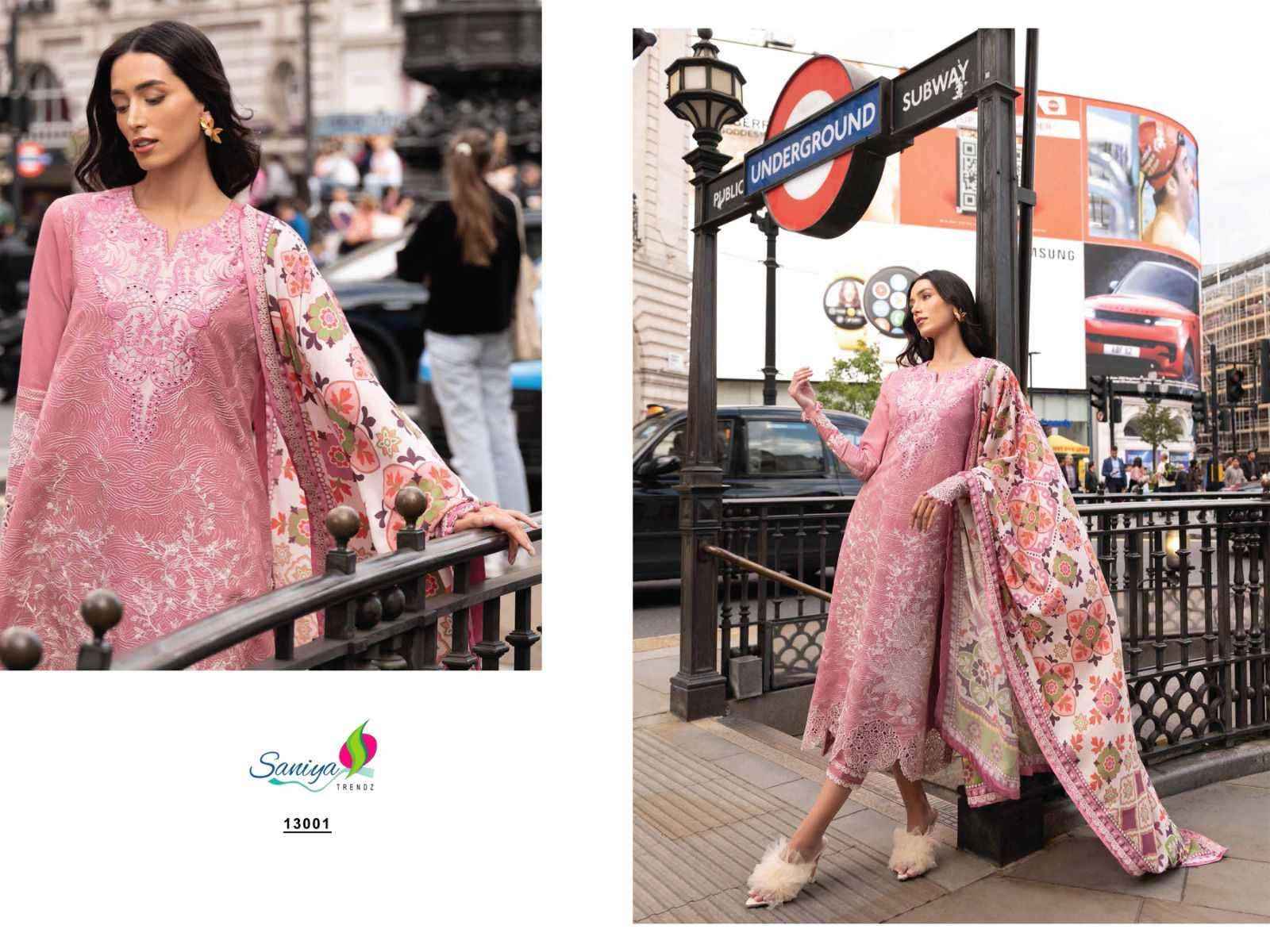 Saniya Trendz Chikankari Vol 13 Fancy Chikan Work Dress Material ( 6 Pcs Catalog )