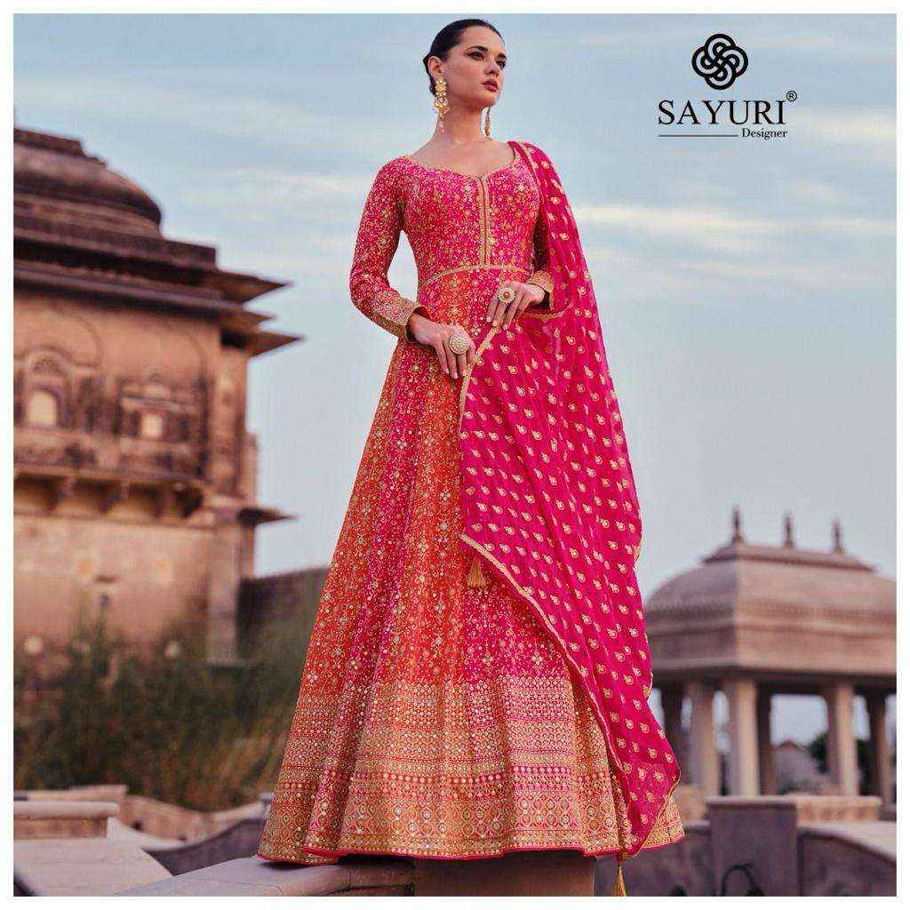 SAYURI DESIGNER ADVIRA GEORGETTE HEAVY DESIGNER GOWN ( 3 PCS CATALOG )