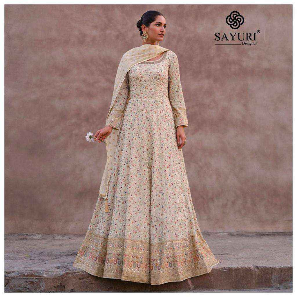 SAYURI DESIGNER ADVIRA GEORGETTE HEAVY DESIGNER GOWN ( 3 PCS CATALOG )