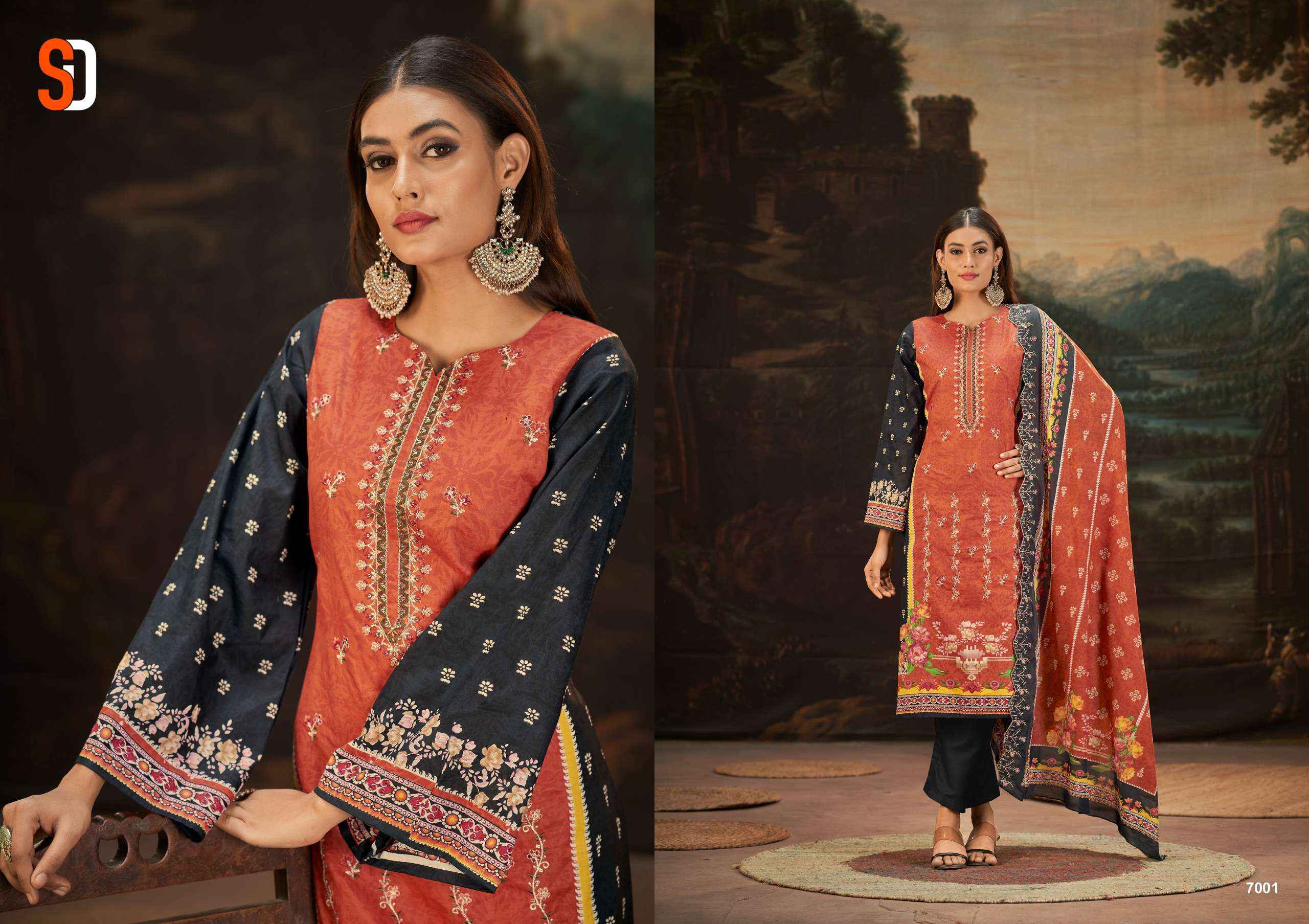 SHARADDHA DESIGNER BIN SAEED VOL -7 DRESS MATERIAL ( 8 PCS CATALOG )