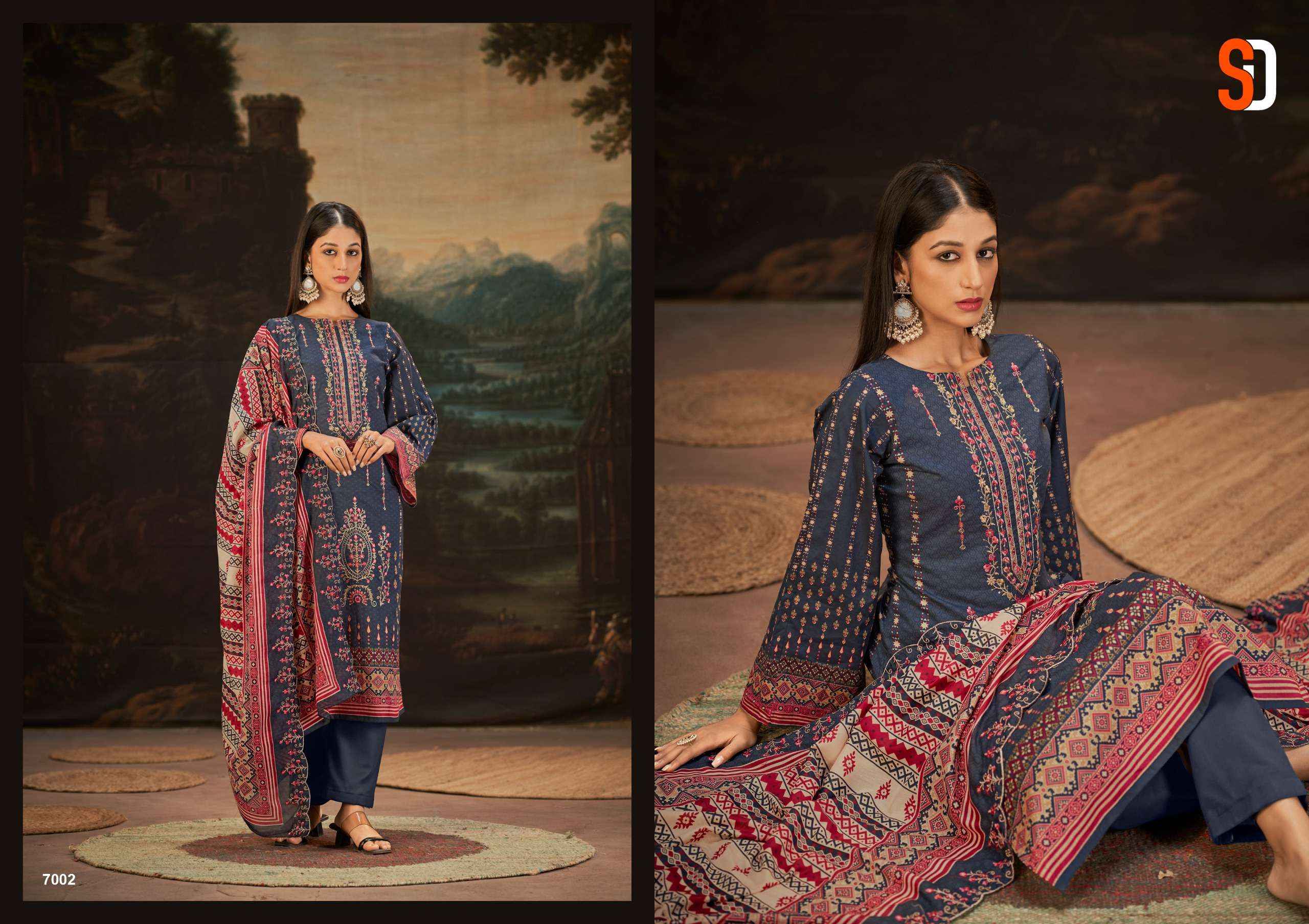 SHARADDHA DESIGNER BIN SAEED VOL -7 DRESS MATERIAL ( 8 PCS CATALOG )