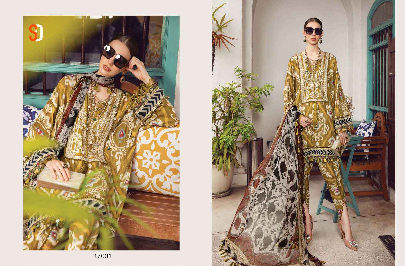 SHARADDHA DESIGNER BLISS VOL-4 LAWN COTTON SALWAR KAMEEZ ( 3 PCS CATALOG ) COTTON DUPATTA