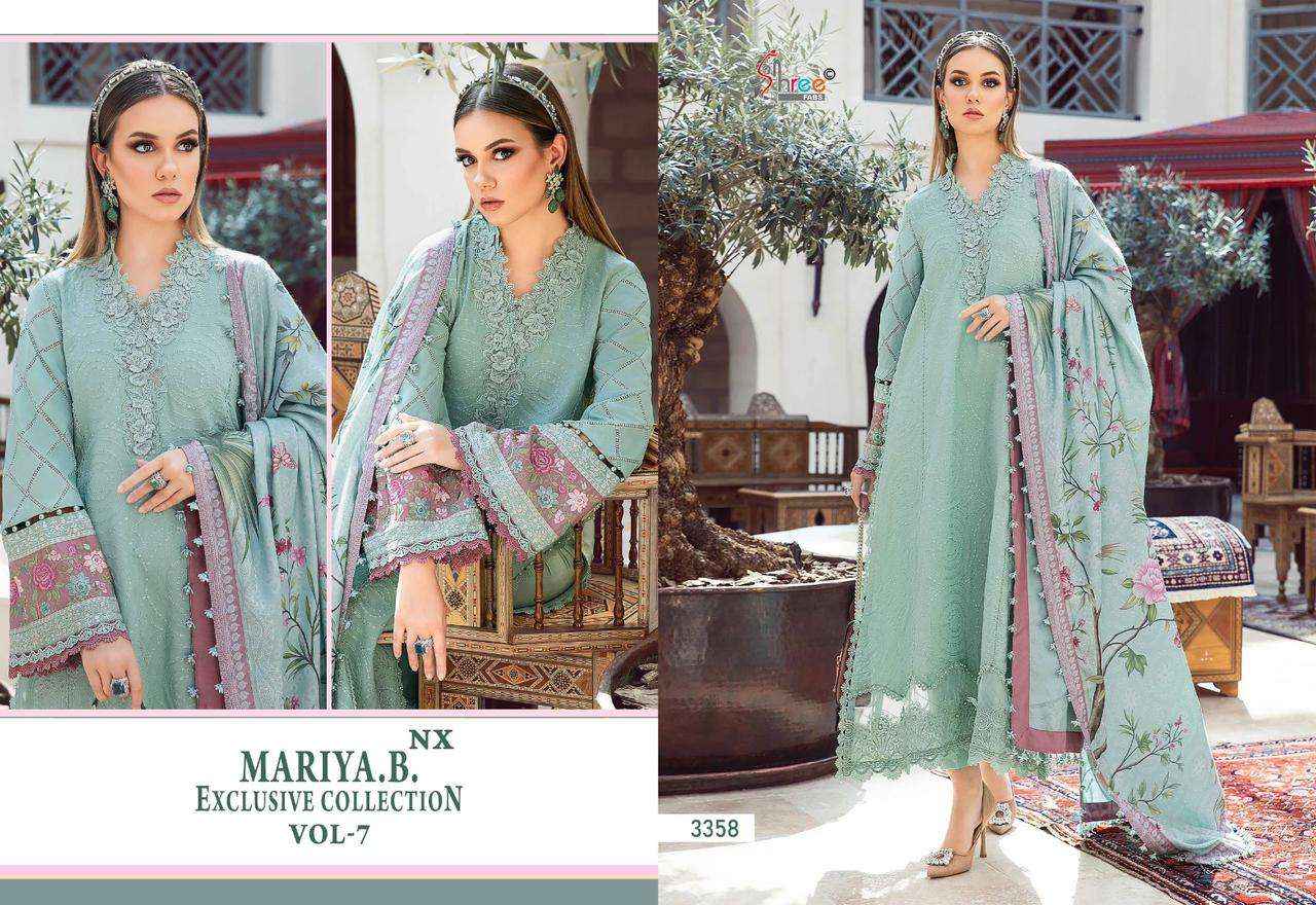 SHREE FABS MARIYA B EXCLUSIVE COLLECTION VOL 7 NX COTTON PAKISTANI SUITS ( 4 PCS CATALOG ) COTTON DUPATTA