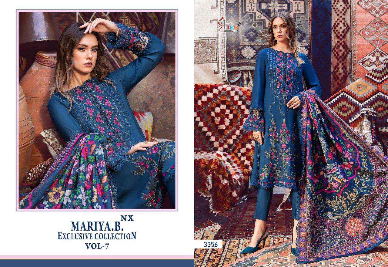 SHREE FABS MARIYA B EXCLUSIVE COLLECTION VOL 7 NX COTTON PAKISTANI SUITS ( 4 PCS CATALOG ) COTTON DUPATTA