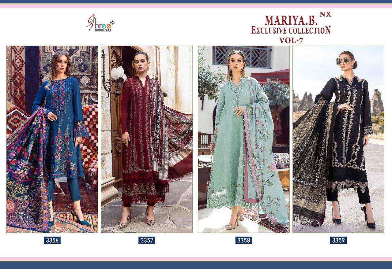 SHREE FABS MARIYA B EXCLUSIVE COLLECTION VOL 7 NX COTTON PAKISTANI SUITS ( 4 PCS CATALOG ) COTTON DUPATTA