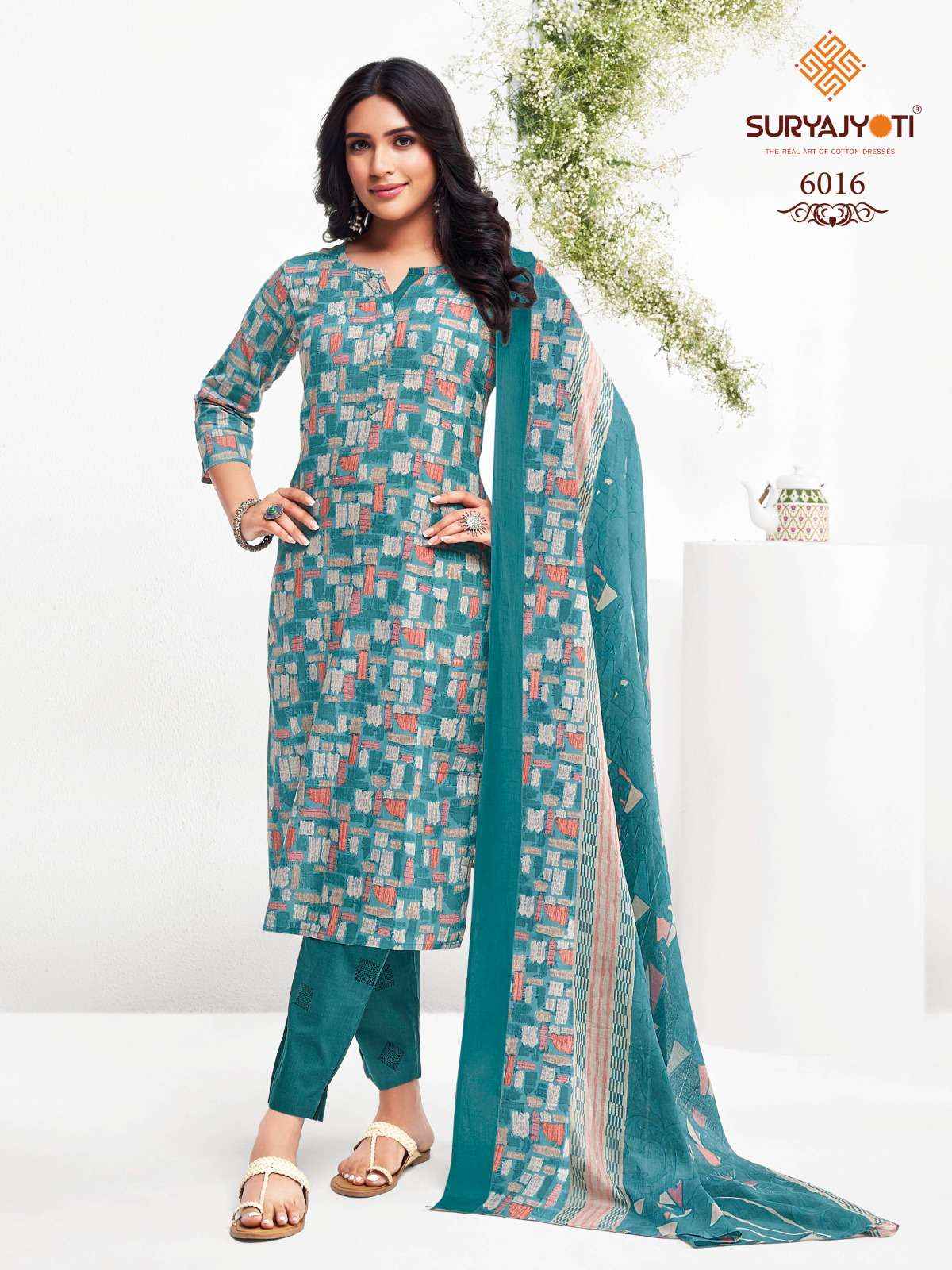 SURYAJYOTI TRENDY COTTON VOL 60 UNSTITCHED SALWAR KAMEEZ ( 20 PCS CATALOG )