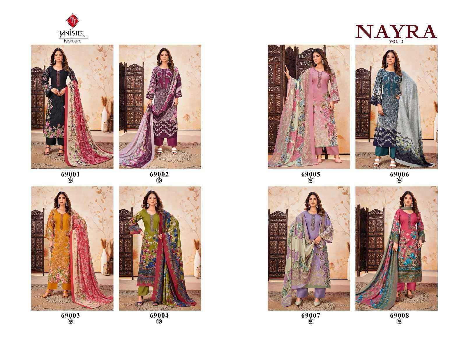 TANISHK FASHION NAYRA VOL-2 COTTON DRESS MATERIAL ( 8 PCS CATALOG )