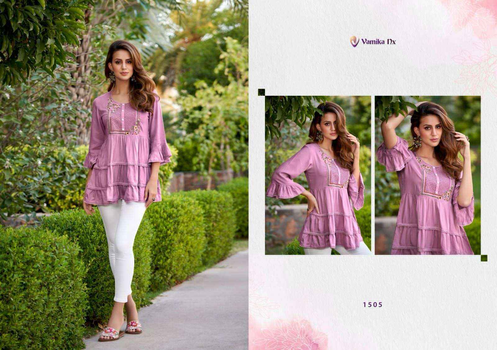 VAMIKA NX RANG MAHAL VOL 2 FANCY WESTERN TOP ( 4 PCS CATALOG )