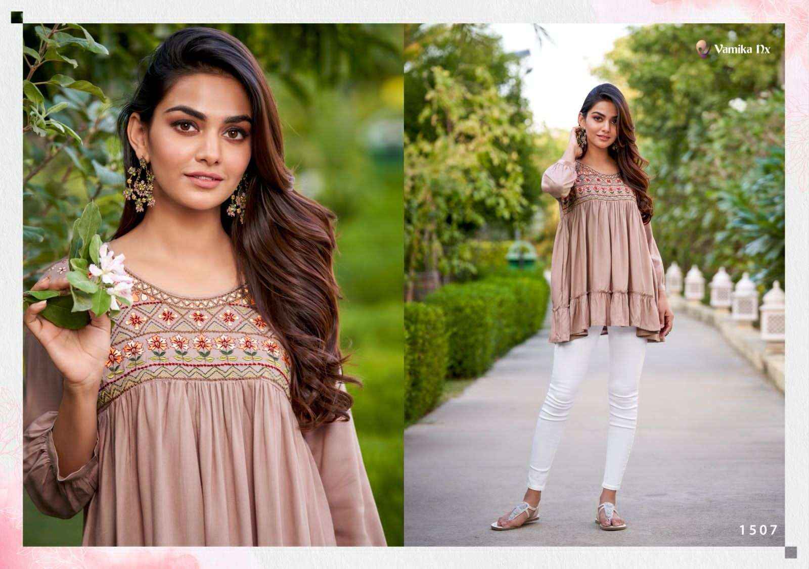 VAMIKA NX RANG MAHAL VOL 2 FANCY WESTERN TOP ( 4 PCS CATALOG )