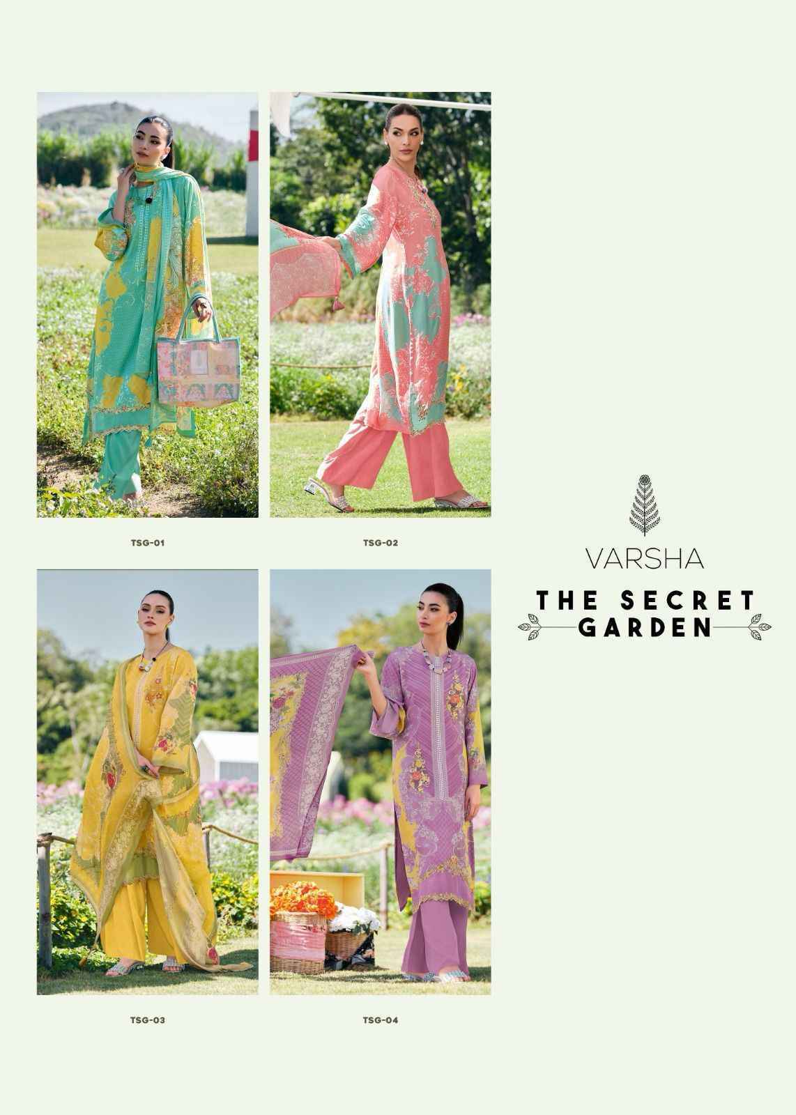 Varsha The Secret Garden Salwar Kameez ( 4 pcs Catalog )