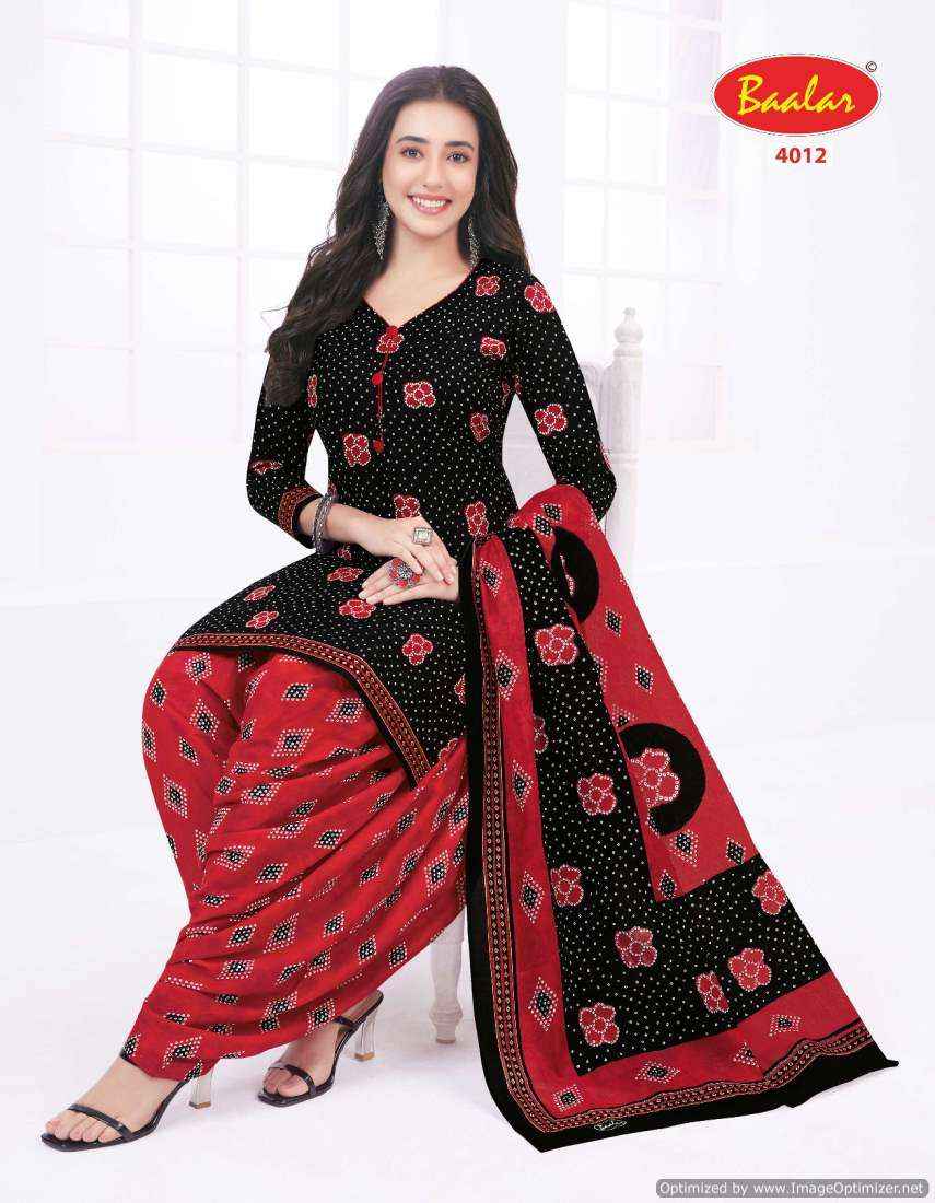 Baalar Crystal Patiala Vol 4 Pure Cotton Dress Material ( 15 pcs Catalog )