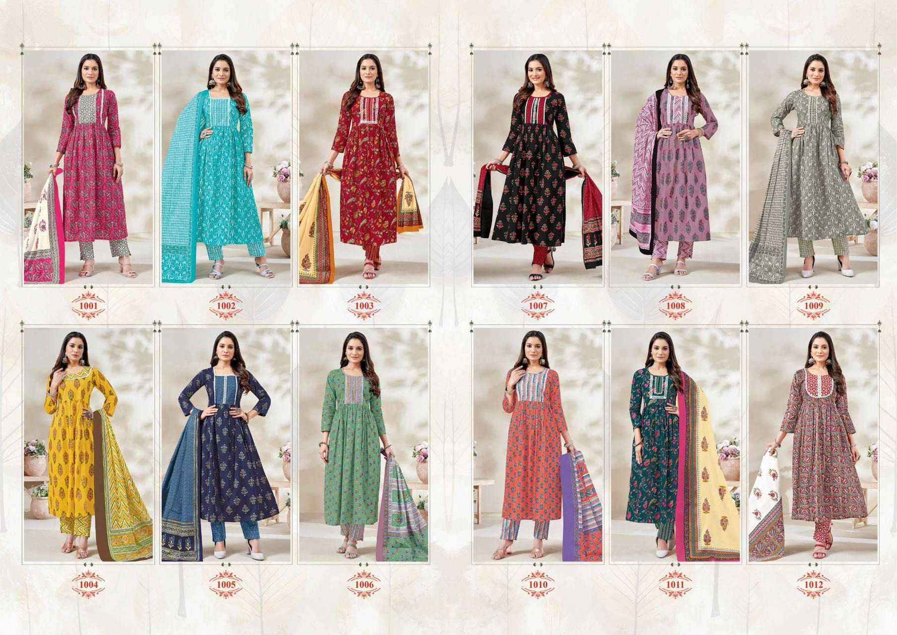 Balaji Cotton Nayraa Vol 1 Cotton Nayra Style Readymade Suits ( 12 Pcs Catalog )