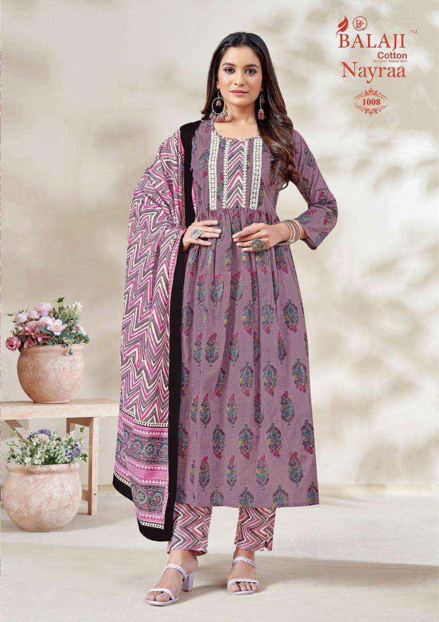 Balaji Cotton Nayraa Vol 1 Cotton Nayra Style Readymade Suits ( 12 Pcs Catalog )