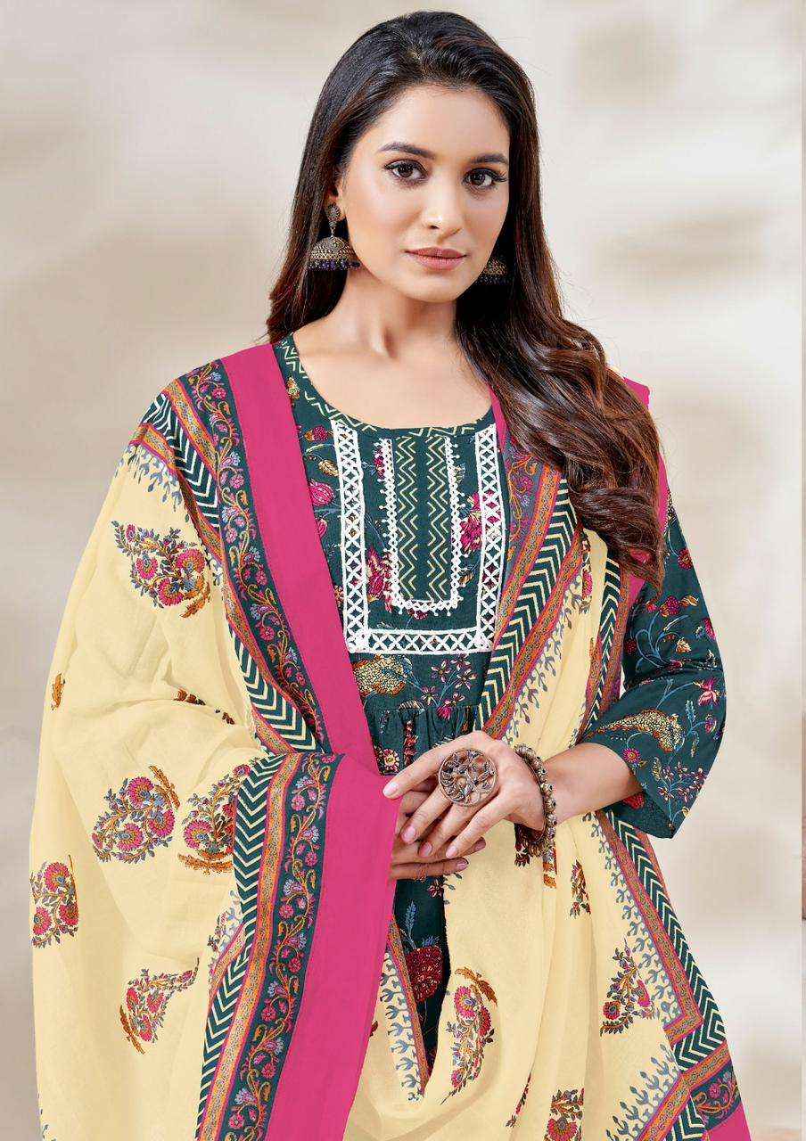 Balaji Cotton Nayraa Vol 1 Cotton Nayra Style Readymade Suits ( 12 Pcs Catalog )