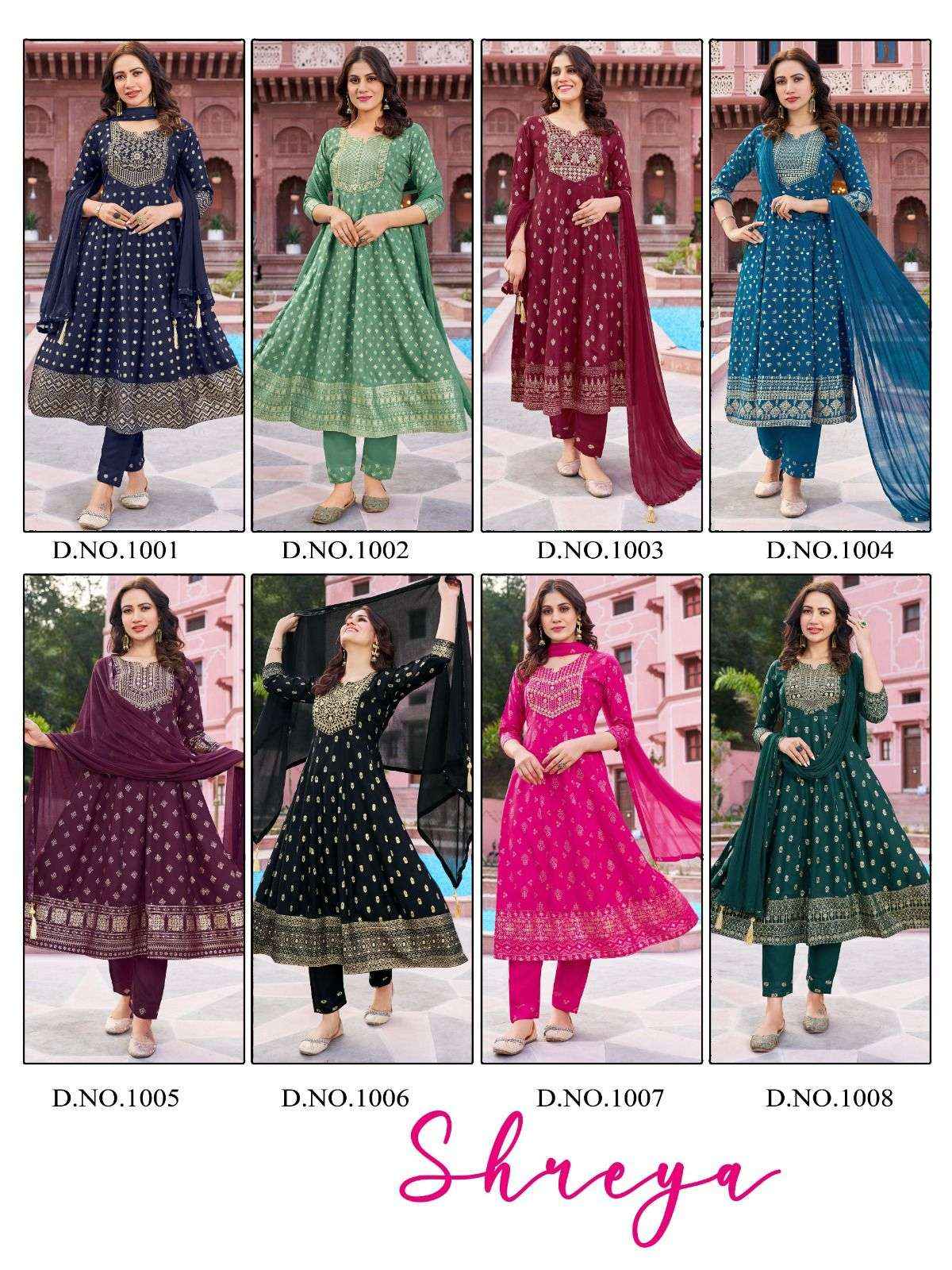  BLUE HILLS SHREYA RAYON FANCY LADIES KURTI COMBO SET ( 8 PCS CATALOG )