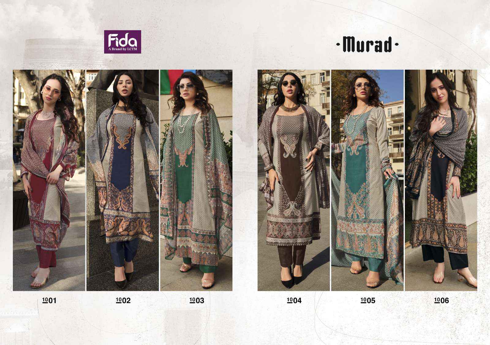 FIDA MURAD BLENDED COTTON WOMEN DRESSS ( 6 PCS CATALOG )