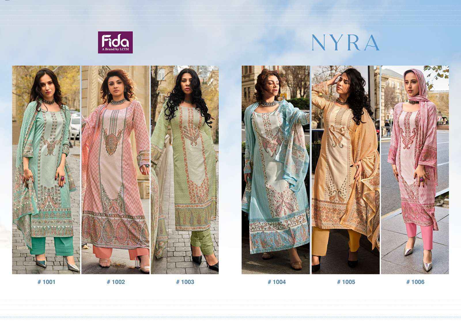 FIDA NYRA DIGITAL PRINT COTTON DRESS MATERIAL ( 6 PCS CATALOG )