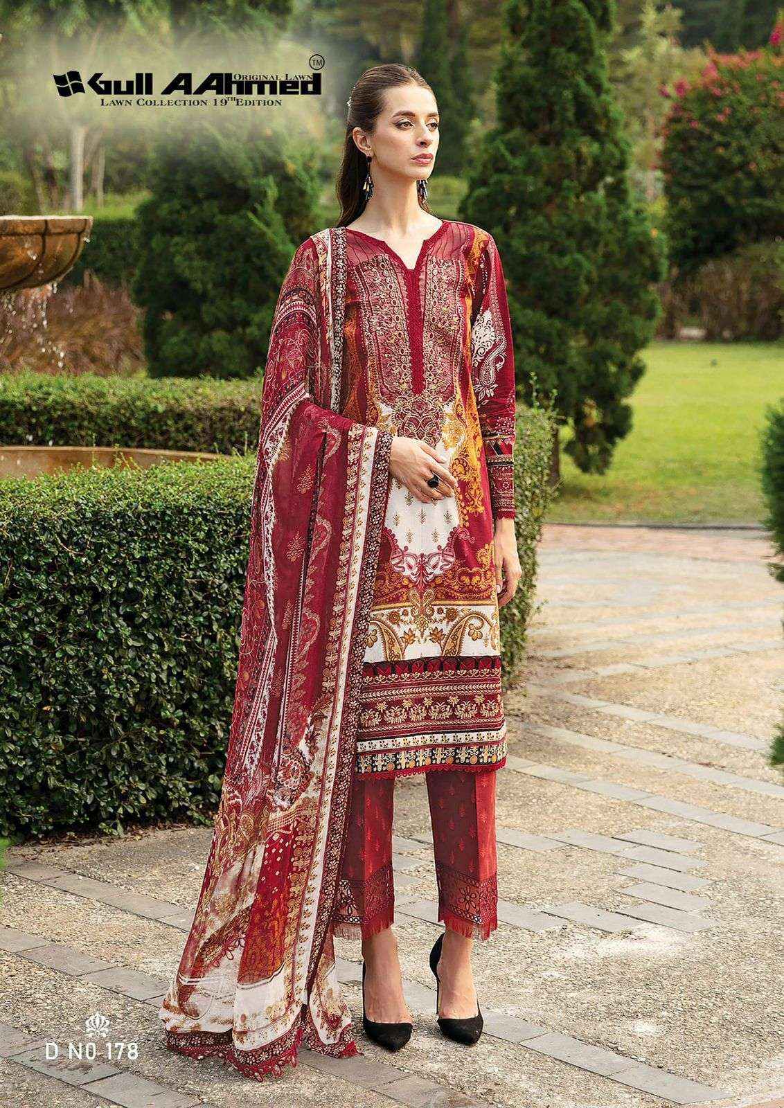 GULL AAHMED LAWN COLLECTION VOL 19 PAKISTANI SUITS ( 6 PCS CATALOG )
