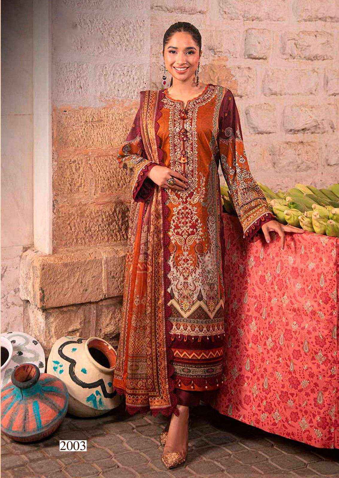 HALA RAMSHA VOL 2 COTTON KARACHI PAKISTANI SUITS ( 6 PCS CATALOG )