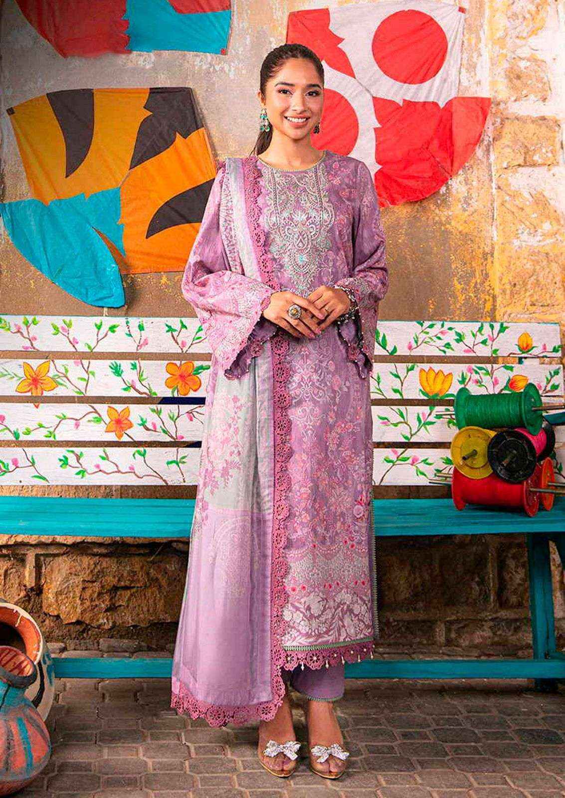 HALA RAMSHA VOL 2 COTTON KARACHI PAKISTANI SUITS ( 6 PCS CATALOG )