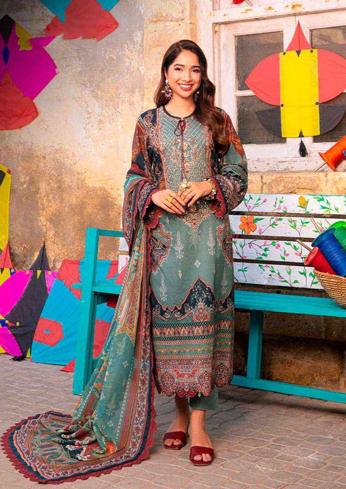 HALA RAMSHA VOL 2 COTTON KARACHI PAKISTANI SUITS ( 6 PCS CATALOG )