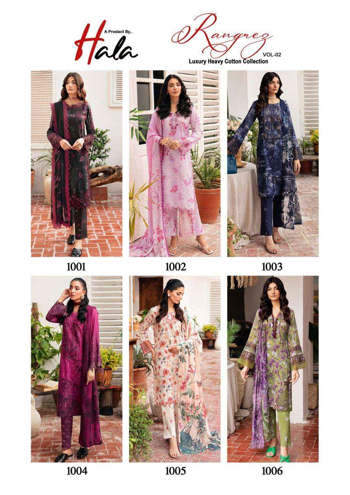 HALA RANGREZ VOL 2 COTTON DRESS MATERIAL ( 6 PCS CATALOG )