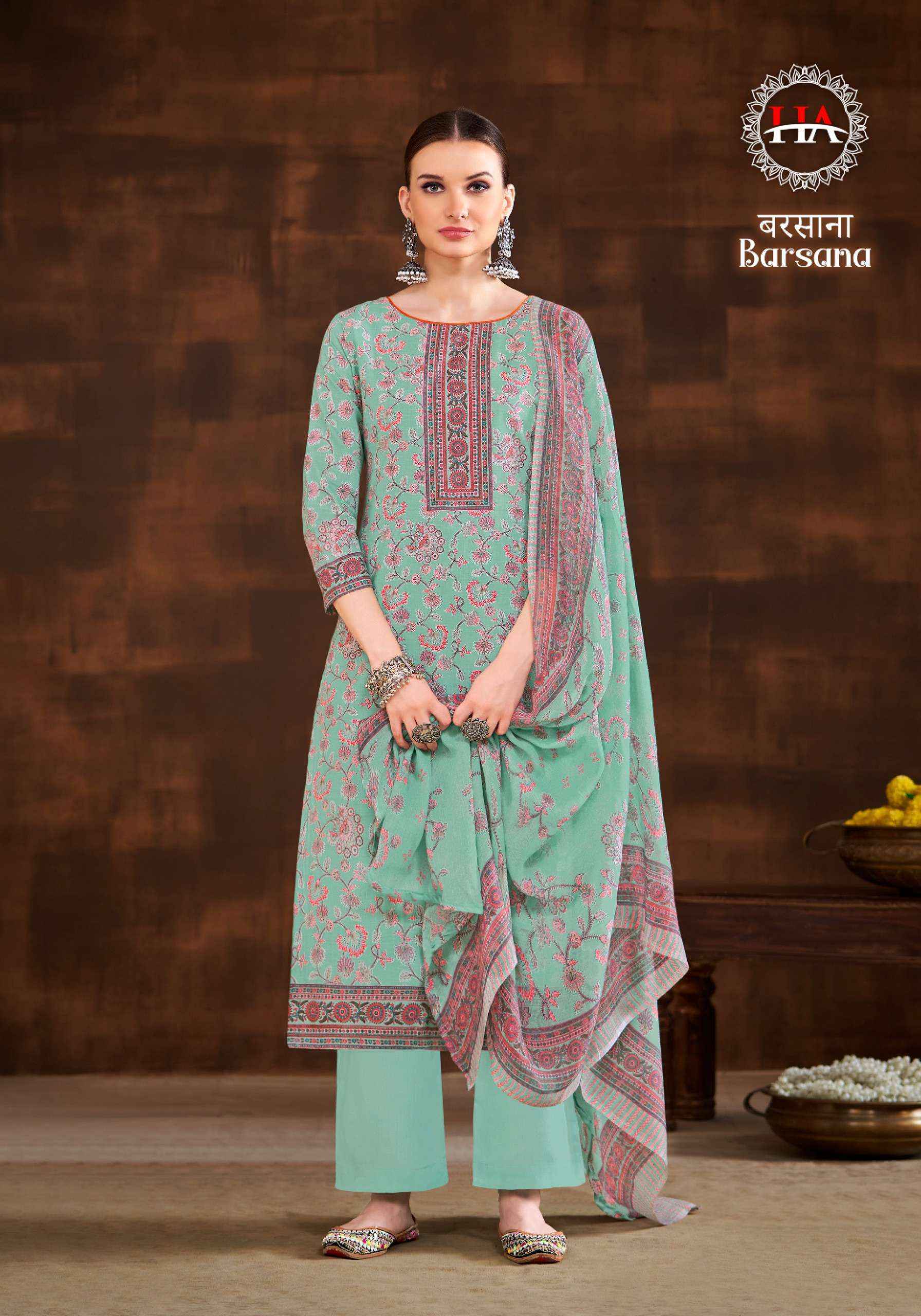 HARSHIT FASHION HUB BARSANA COTTON SALWAR SUITS ( 8 PCS CATALOG )