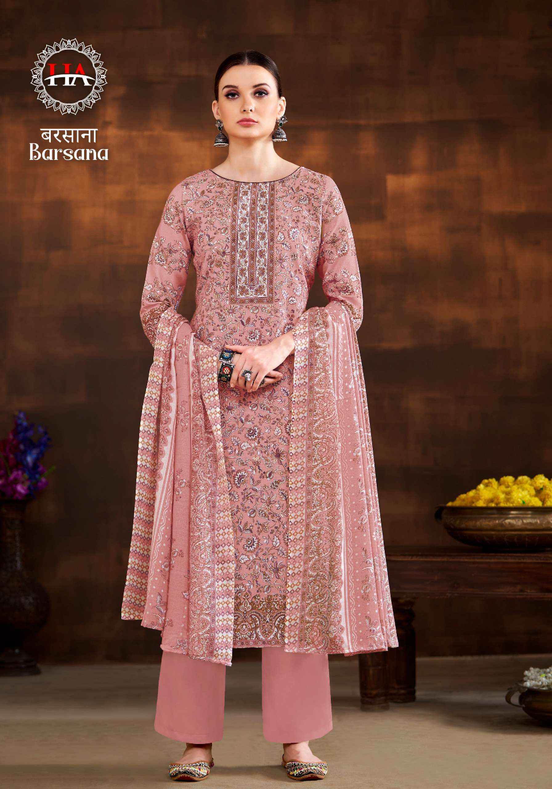 HARSHIT FASHION HUB BARSANA COTTON SALWAR SUITS ( 8 PCS CATALOG )